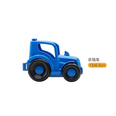 惠美兼容乐高大颗粒交通工具拖车