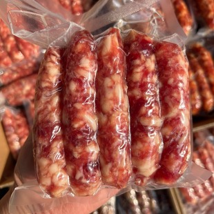 正宗金华土香肠 农家土猪肉手工无淀粉纯肉腊肠干菜味麻辣香肠1斤