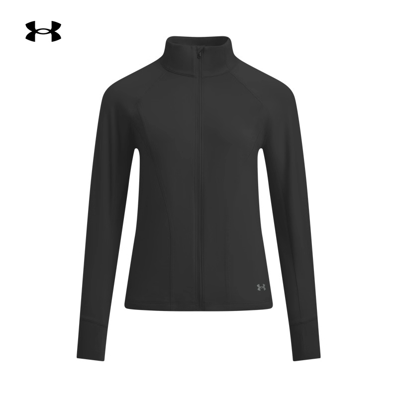 安德玛UA女子夹克外套秋季户外运动休闲防风保暖立领开衫卫衣