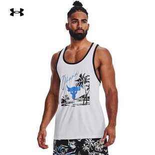 安德玛官方UA春夏Project Rock强森男子训练运动背心1370475