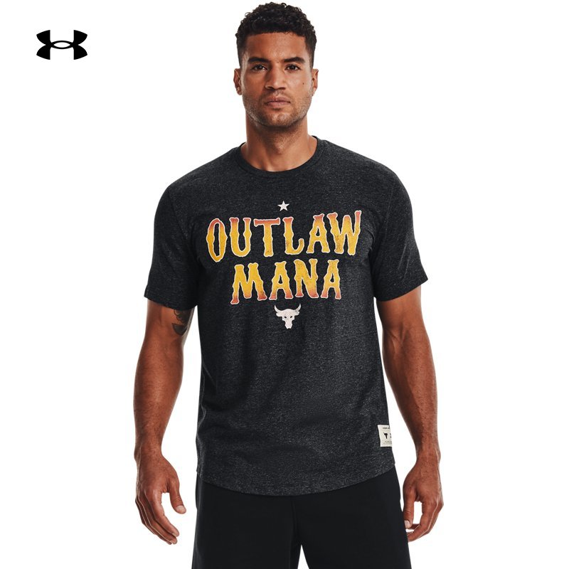 安德玛官方UA Rock强森男子训练运动短袖T恤1369138