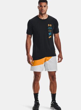 安德玛UA男士UA Multi Logo Scribble运动休闲短袖T恤-1366420