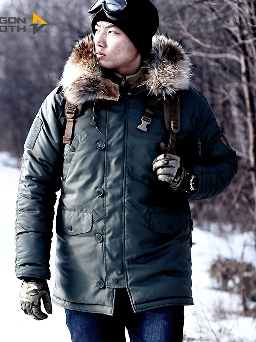 The third generation of dragon tooth N-3B polar cold suit n3b cotton suit men's coat men's winter thickened medium and long version of iron blood