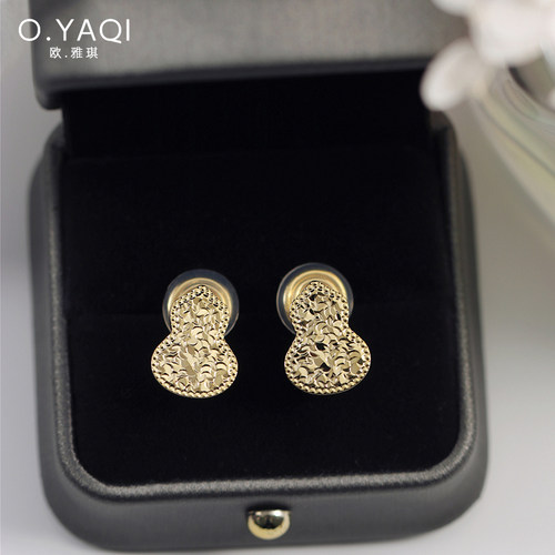 轻奢波光粼粼葫芦蚊香盘耳夹小众