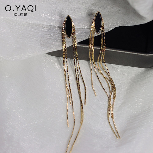 法式捏捏夹不痛不掉耳夹水滴流苏