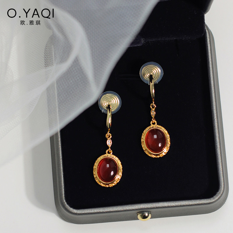 无耳洞新中式复古红玛瑙椭圆隐形蚊香盘耳夹国风耳钩耳环女耳饰,饰品/流行首饰/时尚饰品新,耳夹,淘宝优惠券,粉丝福利购,淘宝优惠卷