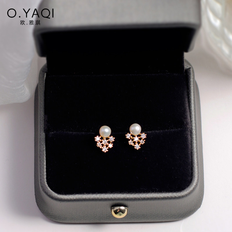 无耳洞迷你星光点点珍珠一体蚊香盘耳夹简约小巧OL耳钉女耳饰通勤