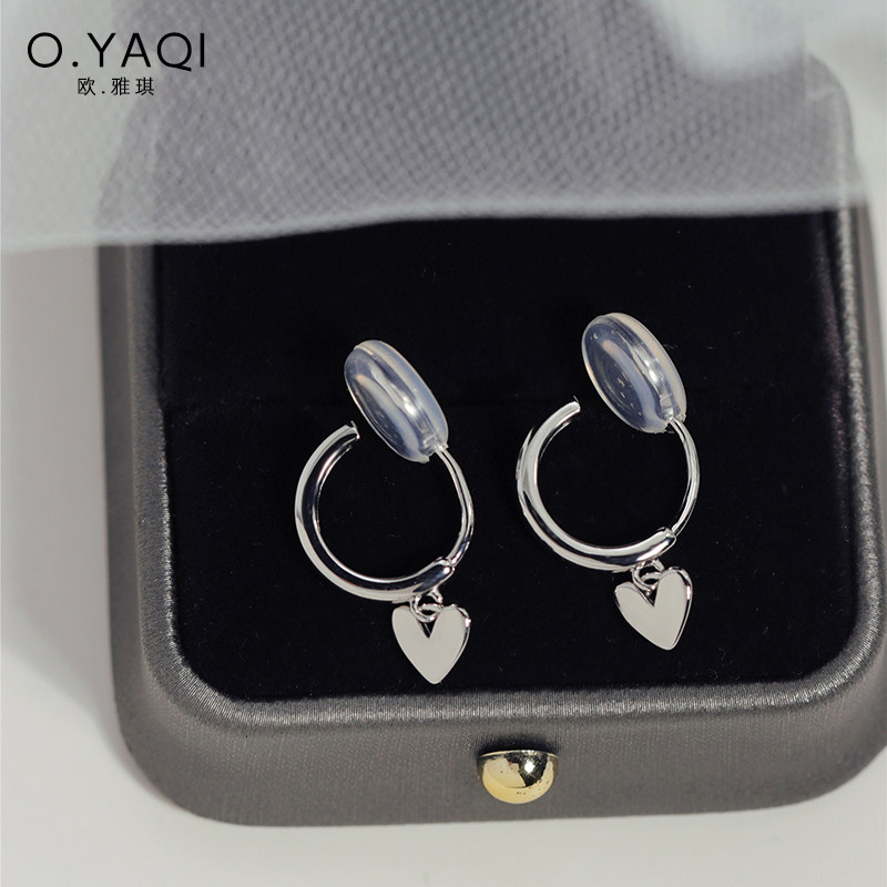 小众简约迷你爱心一体式蚊香盘耳夹清冷风气质耳圈耳扣耳环女耳饰,饰品/流行首饰/时尚饰品新,耳夹,淘宝优惠券,粉丝福利购,淘宝优惠卷