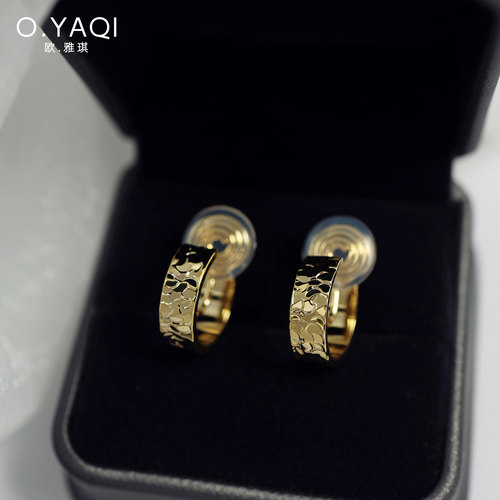 小众清冷风波光粼粼C形耳夹简约