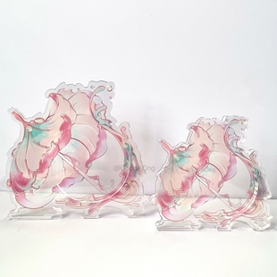 山茶花亚克力吧唧砖磁吸谷美挂件75mm高颜值简约小众学生谷子送礼