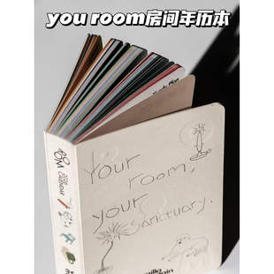 2026年room年历本手账记事本彩色内页便携高颜值书写记录打卡装 饰