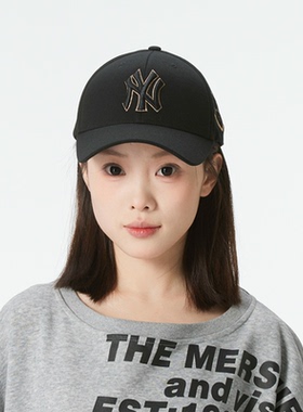 韩国MLB帽子洋基队NY字母棒球帽可调节硬顶刺绣遮阳大帽檐鸭舌帽