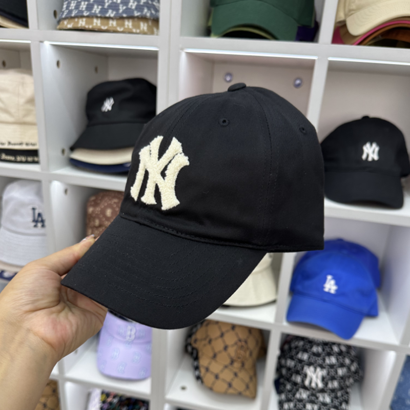 韩国MLB帽子LA字母可调节大帽檐软顶鸭舌帽男女透气户外棒球帽新