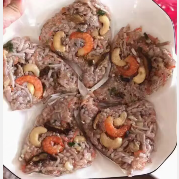 潮汕美食芋丝粿潮州小吃芋头粿红桃发粿特色虾仁粿腰果仁香芋丸8