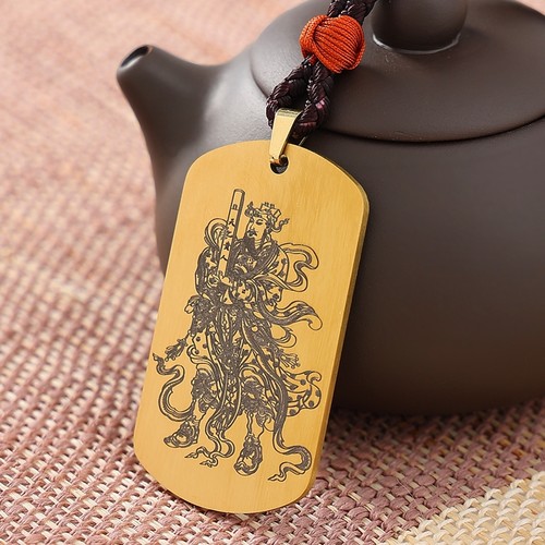 道家饰品天乙贵人黄铜吊坠