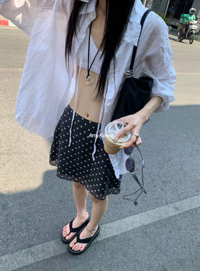 tempting Amy韩代 26早春 东大门 毛边皱褶 系带长袖衬衫纯色百搭