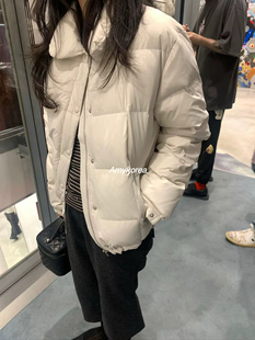 UNDERSON Amy韩代 25fw 东大门 纯色翻薄羽绒服外套 洋气百搭