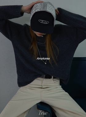 现～true Amy韩代 25fw 东大门 时尚英文字母 鸭舌帽子 洋气百搭