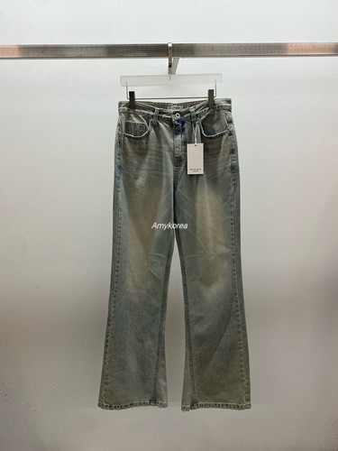 wearable Amy韩代 26早春 东大门 水洗做旧 微喇叭牛仔裤洋气百搭