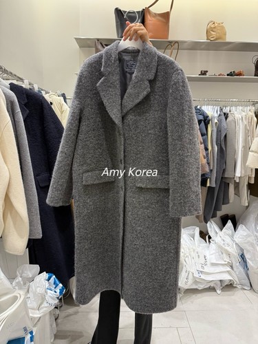 WOOD SAGE Amy韩代 25fw 东大门 羊驼毛西装领 中长款大衣