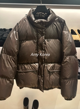 FEBRUARY 11 Amy韩代 25fw 东大门 亮面短款胖羽绒服 保暖百搭