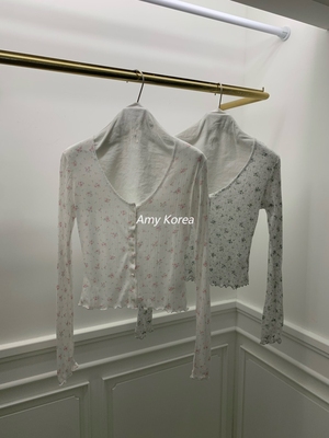 ETER Amy韩代 25ss 东大门 时尚 小碎花长袖T +中裙半身裙 松紧腰