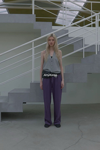 tempting Amy韩代 26早春 东大门 休闲卫裤长裤 纯色直筒百搭