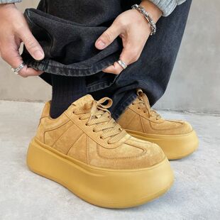 2026新款男鞋内增高休闲百搭透气运动松糕板鞋潮鞋子小白鞋春夏季