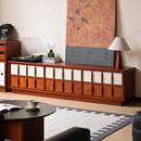 小万家具中古实木电视柜客厅落地收纳柜撞色包豪斯组合柜电视机柜