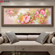 欧式 饰画客厅玄关卧室挂画牡丹花开富贵 纯手绘花卉油画现代简约装
