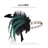 旗左 了不起 盖茨比复古流苏发舞会派对头饰新娘饰品女珍珠发饰