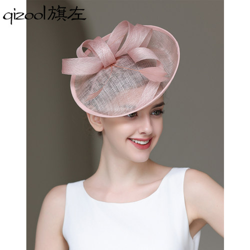 亚麻新娘风头饰宴会小礼帽