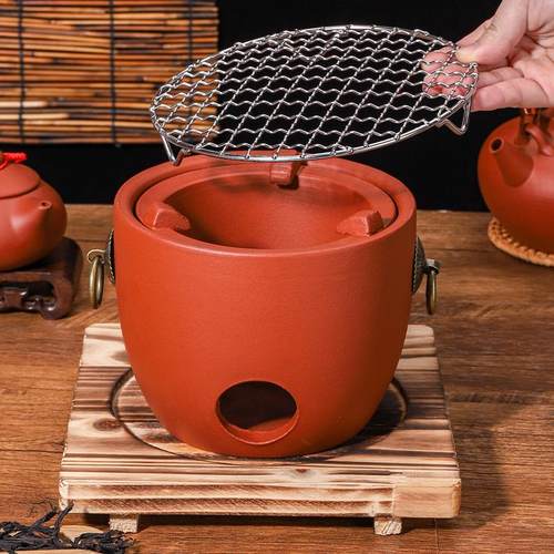 炭炉煮茶炉侧把陶壶烧水壶耐热火炉风炉大碳炉大容量砂挑壶煮茶炉