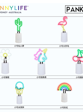 现货！SUNNYLIFE 火烈鸟独角兽彩虹仙人掌樱桃霓虹灯（小号）
