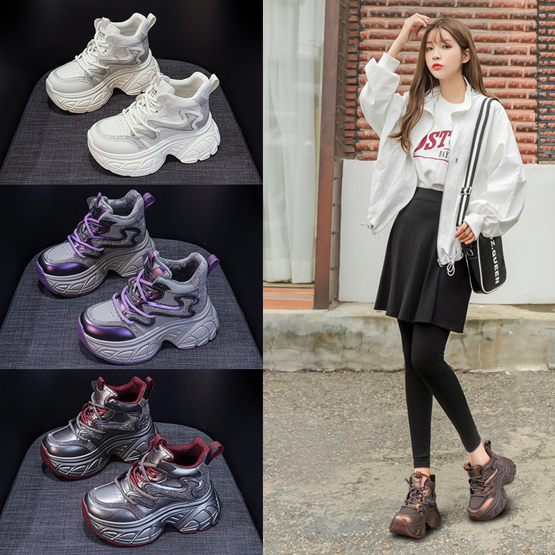 厚底老爹鞋内增高9cm女鞋