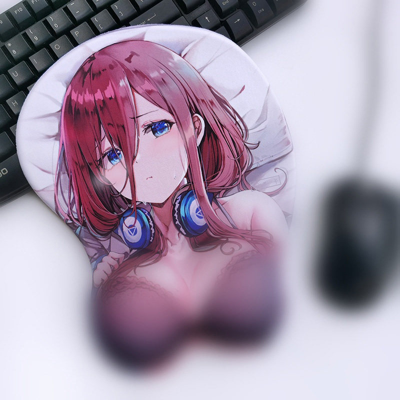 2026年新款鼠标垫超大五等份花嫁三玖二次元3d胸禁欲系情趣滑鼠垫