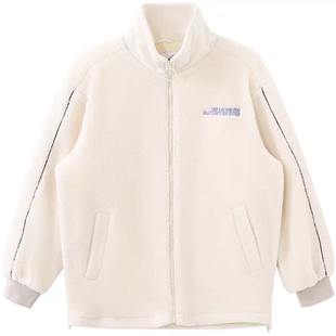 商场撤柜男士秋冬厚外套乳白色羊羔绒保暖舒适宽松时尚有质感棉服