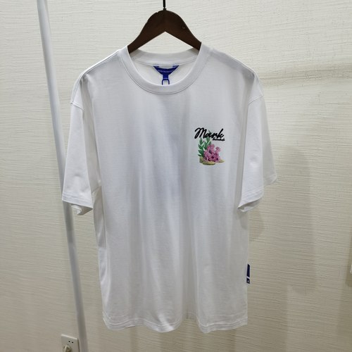 商场撤柜男女同款休闲短袖T恤白色纯棉圆领简约百搭款印花时尚潮t