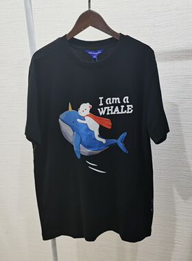 商场撤柜男士春夏短袖T恤黑色圆领简约百搭柔软舒适超人贴布印花t