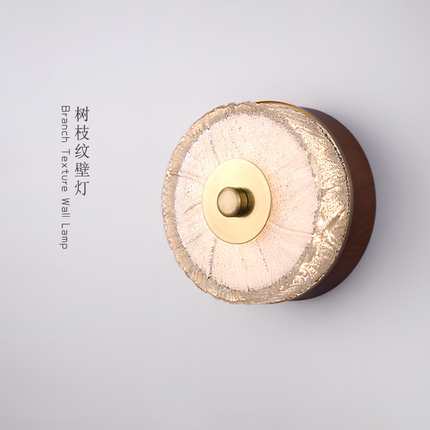 中古风走廊过道床头壁灯设计师楼梯卧室庭院装饰墙圆形玻璃壁灯