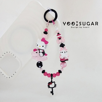 HelloKitty手机链挂绳挂件装饰ccd相机链包包链水杯链可爱礼物