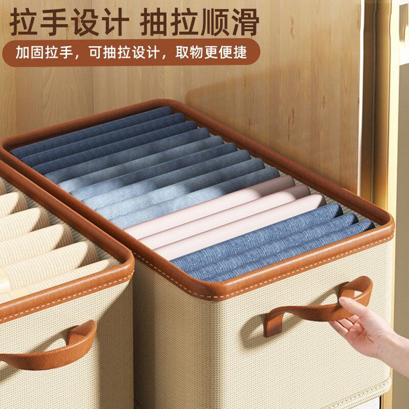 速发风家用衣物收纳盒棉麻杂物收纳筐布艺收纳篮手提收色纯纳袋厂