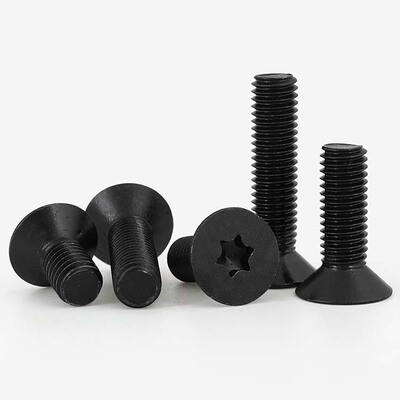 速发花色04不锈钢沉头梅内花防盗螺丝镀黑平头梅黑螺钉M2.5M4M5-M