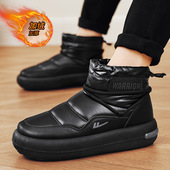 新款 回力棉鞋 男保暖雪地靴2025冬季 加绒加厚一脚蹬马丁靴休闲棉靴