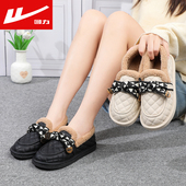 女冬季 加绒保暖豆豆鞋 2025新款 回力棉鞋 居家舒适轻便休闲潮流鞋