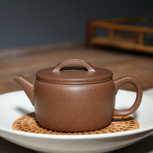 宜兴名家紫砂壶茶具范佳纯手工壶泡茶壶原矿老金段泥190CC汉瓦壶