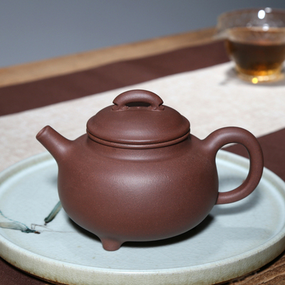 稀有天青泥名家纯手工制紫砂壶