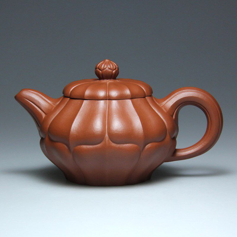 宜兴紫砂壶茶壶 名家吴竹霞茶手工壶纯原矿金黄朱泥壶300CC合菱壶