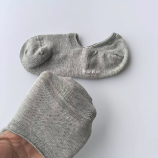 夏季无骨缝头灰色隐形袜网面透气防掉跟硅胶浅口船袜男女36-40码