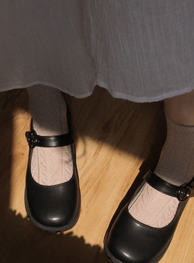 夏季女中筒镂空洞洞袜棉移圈袜凉鞋袜洛丽塔网眼学生袜子34-38码